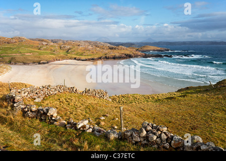 Polin, Strand in der Nähe von Kinlochbervie, Sutherland, Highland, Schottland, Großbritannien. Ein Phollain Bagh Stockfoto