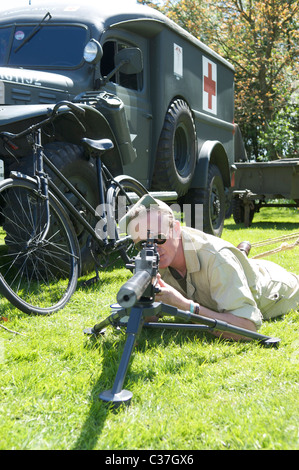 Zweiten Weltkrieg Re-Enactment Gesellschaft Veranstaltung Hoghton Towers, Lancashire, England Stockfoto