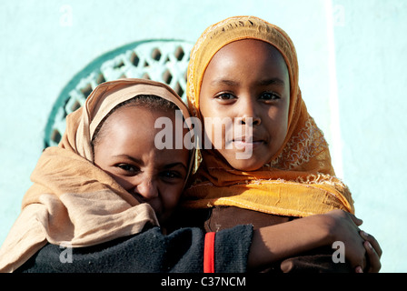 Afrikanische muslimische Mädchen in Äthiopien harar Stockfoto