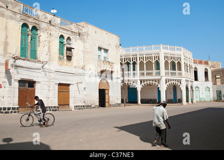 Straßenszene in zentralen Massawa Eritrea Stockfoto