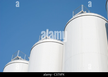 Industrielle Landwirtschaft Silo Gehäuse Korn mit Textfreiraum Stockfoto