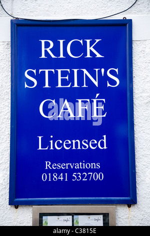 Melden Sie sich für Rick Stein Cafe in Padstow, Cornwall. VEREINIGTES KÖNIGREICH. Stockfoto