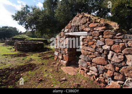 Coili Sa Bovida, Schafstall, basaltischen Hochebene Giara di Gesturi, Marmilla, Provinz Medio Campidano, Sardinien, Italien Stockfoto