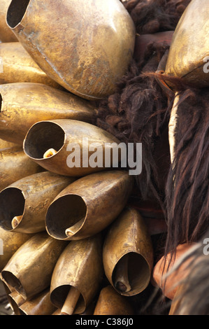 Mamoiada Karneval sos Mamuthones, Dressing, Barbagia, Sardinien, Italien, Europa Stockfoto