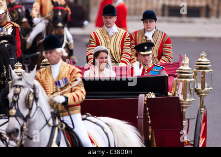 Die königliche Hochzeit von Prinz William, Catherine Middleton 2011 Stockfoto