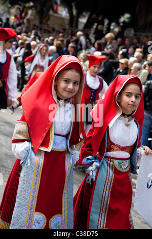 Efisio ist eines der wichtigsten Feste in Sardinien, in Cagliari, die Hauptstadt von Sardinien stattfinden. Stockfoto