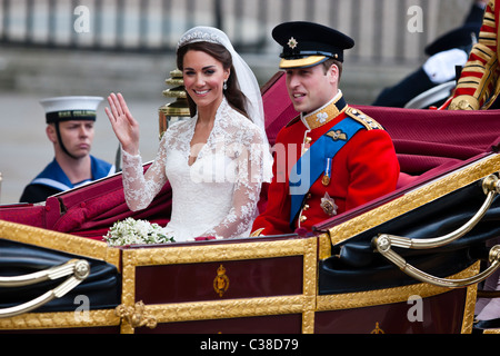 Die königliche Hochzeit von Prinz William, Catherine Middleton 2011 Stockfoto