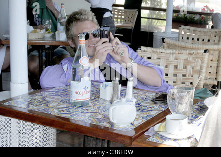 Spencer Pratt mit Mittagessen im Cafe Med mit Heidi Montag Los Angeles, Kalifornien - 08.04.09 Stockfoto