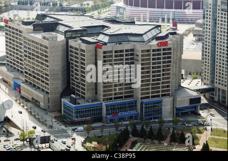 Das CNN Center in Atlanta, GA. Stockfoto