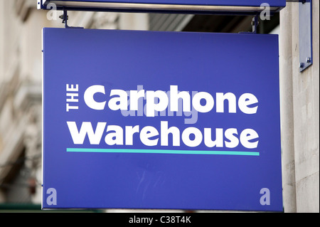 Bild zeigt ein Carphone Warehouse-Store auf der Oxford Street, London. Stockfoto