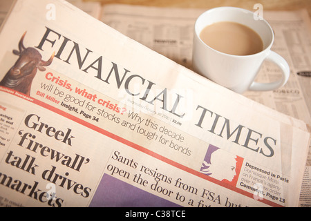 Die Financial Times Zeitung. Stockfoto