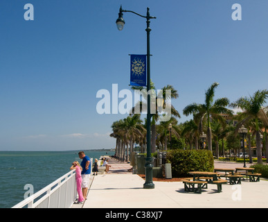 Fort Pierce Florida Park an der Inter coastal waterway Stockfoto