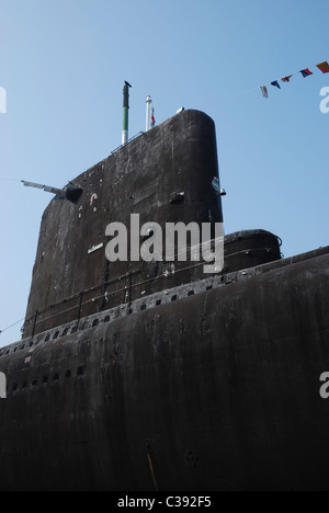 Die Segel (oder Fin) HMS Bündnis bei der Royal Navy u-Boot Museum, Gosport, Hants, England. Stockfoto