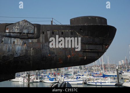 Der Bogen der HMS Bündnis bei der Royal Navy u-Boot Museum, Gosport, Hants, England. Stockfoto