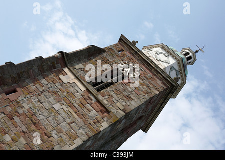 Der Glockenturm der alten Kirche in Upton-auf-Severn, Worcestershire, England. Einzig verbliebene Teil den Spitznamen "The Pepperpot" Stockfoto