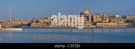 Panoramablick über die Hauptstadt von Malta Valletta Stockfoto