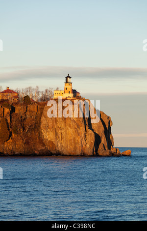 Split Rock Leuchtturm an der nördlichen Ufer des Lake Superior, Minnesota. Stockfoto