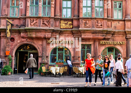 Hotel Ritter auf der Main Street, Heidelberg, Deutschland, Europa Stockfoto