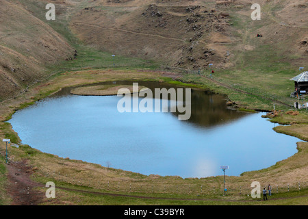 Prashar See, Mandi Bezirk von Himachal Pradesh, Indien Stockfoto