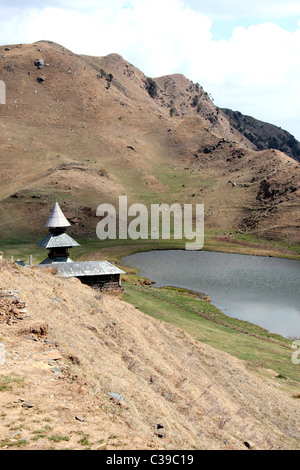 Prashar See, Mandi Bezirk von Himachal Pradesh, Indien Stockfoto