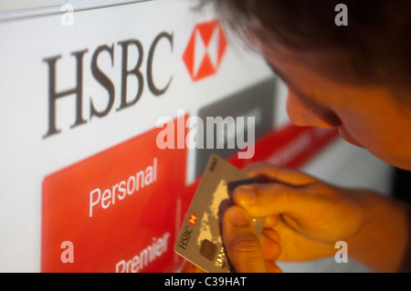 Anschauliches Bild von der HSBC-Website. Stockfoto