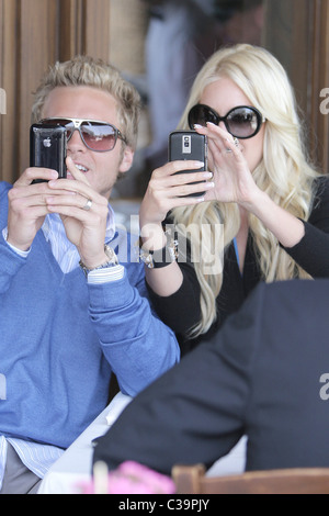 Heidi Montag und Spencer Pratt Essen im Il Pastaio Restaurant in Beverly Hills, Los Angeles, Kalifornien - 11.05.09 Stockfoto