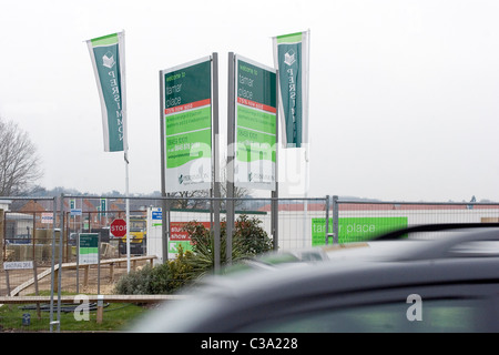 Persimone Signage in einer Wohnsiedlung in Hertfordshire. Stockfoto