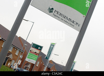 Persimone Signage in einer Wohnsiedlung in Hertfordshire. Stockfoto