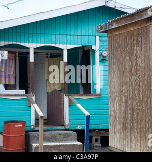 Blau Hattan Dorf Haus in Antigua Stockfoto