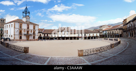Runde Platz in Riaza.Segovia,Spain. Stockfoto