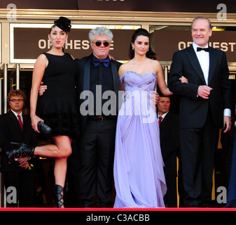 Rossy de Palma, Pedro Almodovar, Penelope Cruz und Lluis Homar 2009 Cannes International Film Festival - Tag 7 - Premiere von Stockfoto