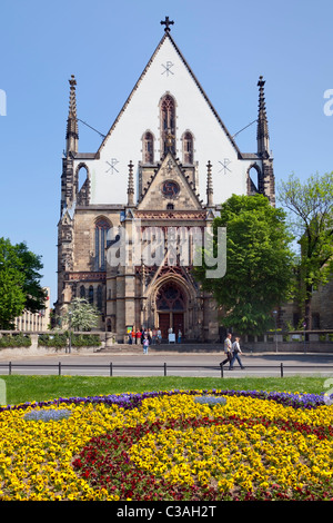 St. Thomas Kirche, Mendelssohn-Portal, Leipzig, Sachsen, Deutschland Stockfoto