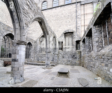 Die alte St. Audoen Kirche in Dublin, Irland, eine berühmte und historische Wahrzeichen der Stadt. Stockfoto