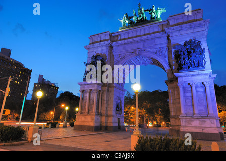 Grand Army Plaza in Brooklyn New York City zum Gedenken an den Sieg der Union während des Bürgerkrieges. Stockfoto