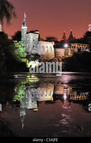 Schloss Belvedere im Central Park in New York City. Stockfoto