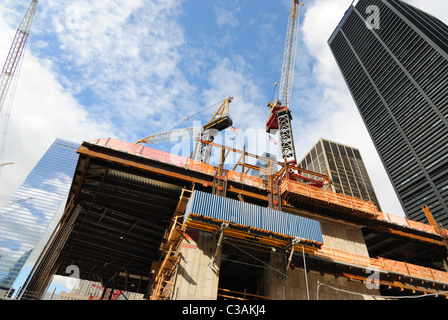 Bauarbeiten an der World Trade Center Site. Stockfoto