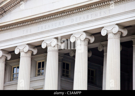 Treasury-Abteilung Gebäude, Washington DC Stockfoto