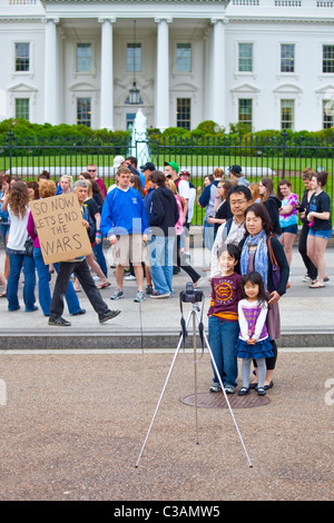 Weiße Haus am 2. Mai am Tag nach Osama bin Laden getötet wurde, Washington DC Stockfoto