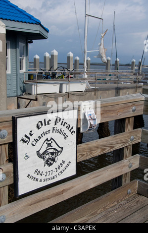 Amelia Island, Florida Fernandina. Waterfront Hafengebiet von Fernandina. Stockfoto