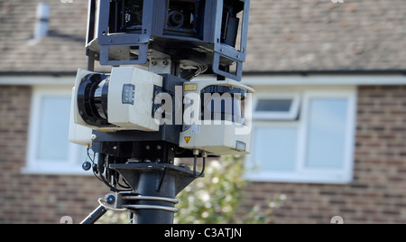 Google Street-View-Kamera montiert auf Autodach mapping Dorf East Hoathly, Sussex, UK. Stockfoto