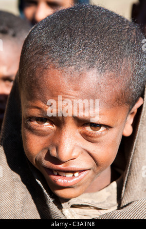 Junge in den Simien-Bergen von Äthiopien Stockfoto