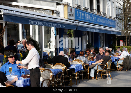 Berlin, griechisches Restaurant, Ach Niko Ach, Straßencafé. D - 10709 Berlin, Kurfürstendamm Nr. 97-98, EU/DE/DEU/Deutschland / Stockfoto