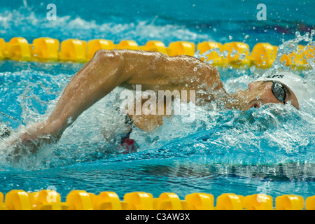 Michael Phelps USA konkurrieren in den Swimming-Wettbewerb bei den Olympischen Spielen 2008 Stockfoto