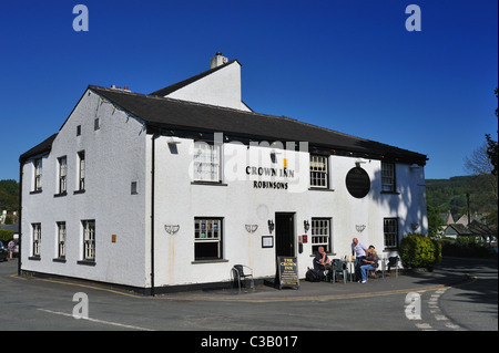 Das Crown Inn at Coniston, Cumbria Stockfoto