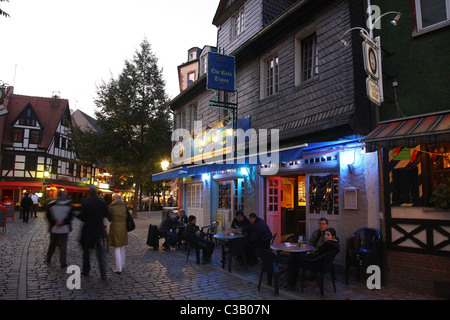 Apple-Wein-Bezirk im Stadtteil Sachsenhausen, Frankfurt Am Main, Deutschland Stockfoto