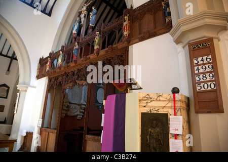 Leere Kanzel, St Mary le More Church, Wallingford, Oxfordshire UK Stockfoto