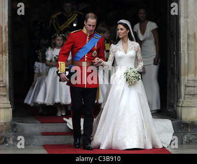 Die Hochzeit von Prinz William und Catherine Middleton. 29. April 2011.  Prinz William und seine Braut, die Herzogin von Cambridge Stockfoto