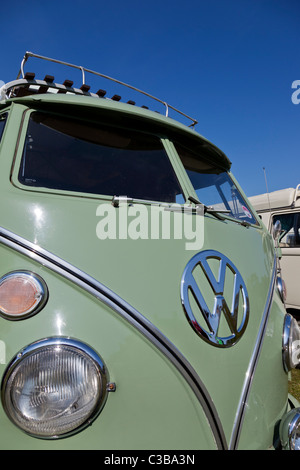 Split Screen VW Campingbus, Stanford Hall, UK Stockfoto