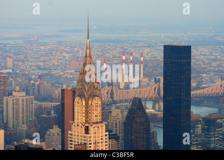 Das Chrysler Building ist ein Art-Déco-Wolkenkratzer in New York City Manhattan. Stockfoto