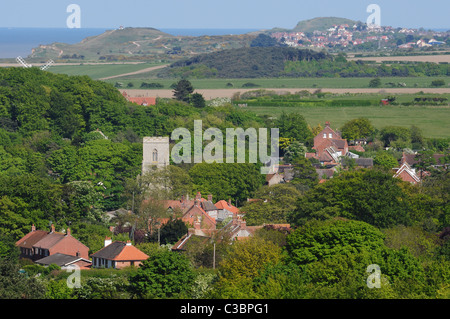 Das Dorf Weybourne an der Nordküste von Norfolk. Stockfoto